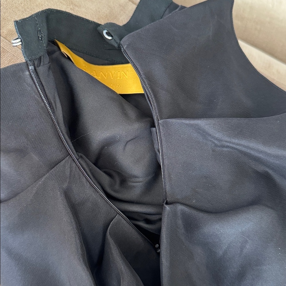 Lanvin 2007 Black Silk Skirt Size 40 - Picture 8 of 12